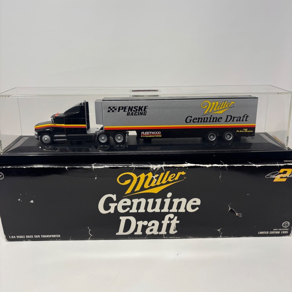 Rusty Wallace 1995 Miller Genuine Draft 1:64 NASCAR Transporter Hauler Action